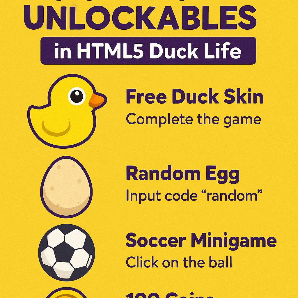 Guide to Secret Unlockables in HTML5 Duck Life